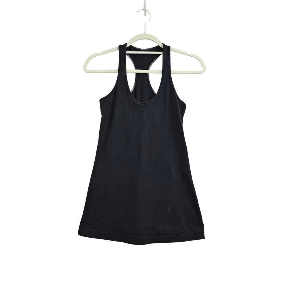 Lululemon Cool Racerback Tank Top Black Scoop‎ Neck Athletic Yoga Shirt Womens